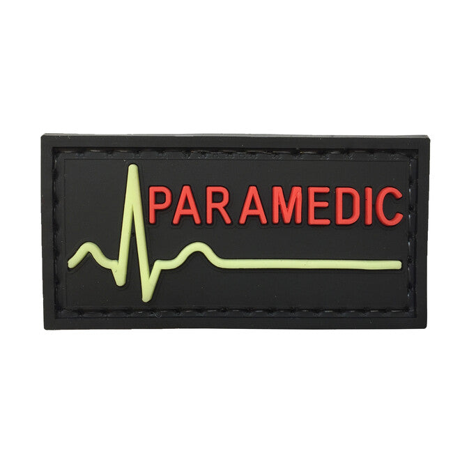 WARAGOD 3D Paramedic našivak crni, 5x2.5cm