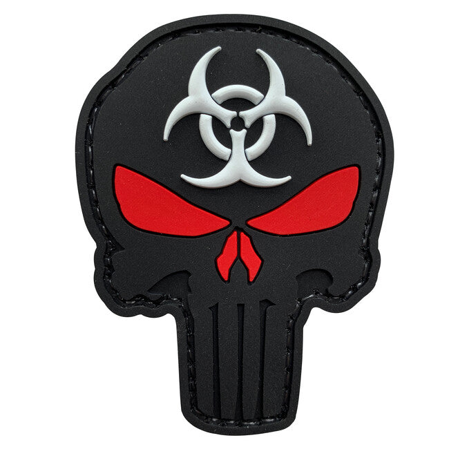 WARAGOD 3D Punisher Biohazard našivak 7.5x5.6cm