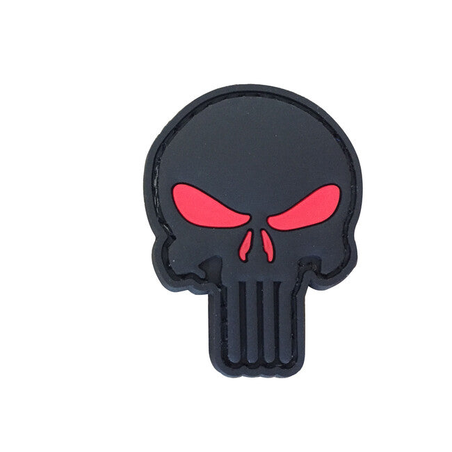 WARAGOD Punisher 3D našivak red eyes, 5x4cm