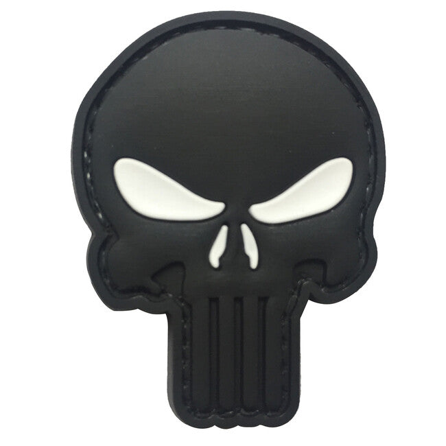 WARAGOD 3D Punisher našivak 5x4cm, white eyes