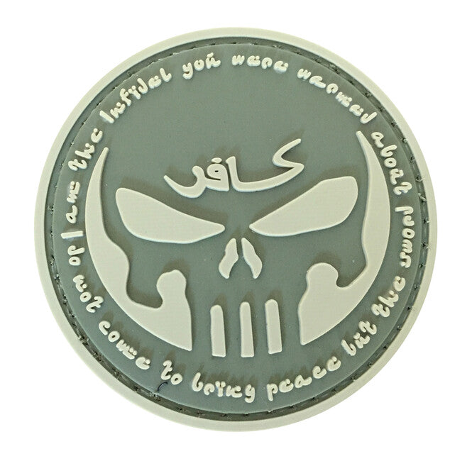 WARAGOD 3D Round Infidel Punisher našivak, maslinasto zeleni, 6cm