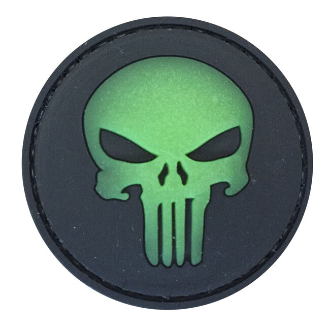 WARAGOD 3D Round Punisher našivak glow front, 5cm