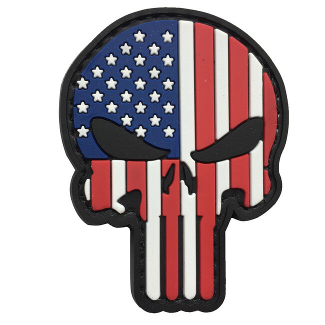 WARAGOD 3D US Patriot Punisher našivak 6x4.5cm