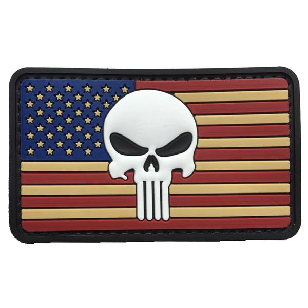 WARAGOD 3D US Punisher našivak 8.5x5cm