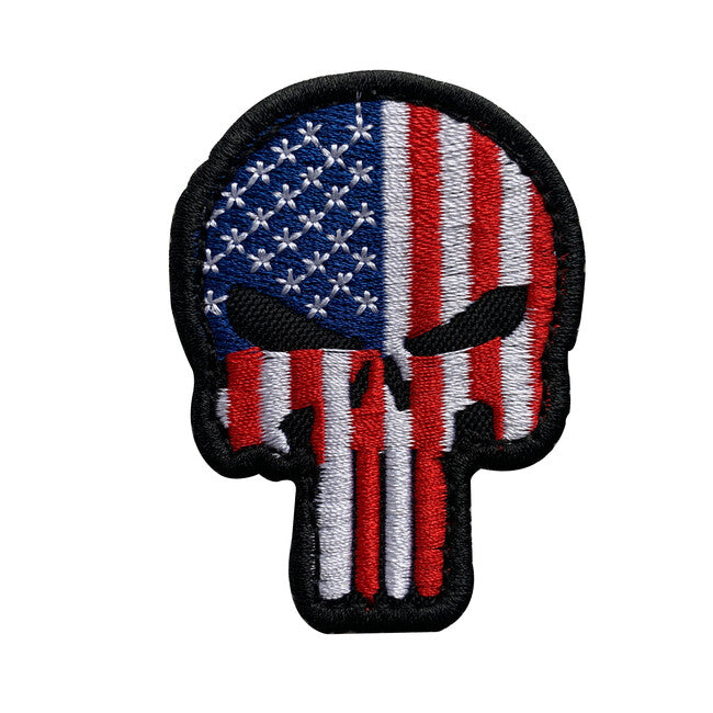 WARAGOD Embroidery Patriot Punisher US Flag našivak 6x4.5cm