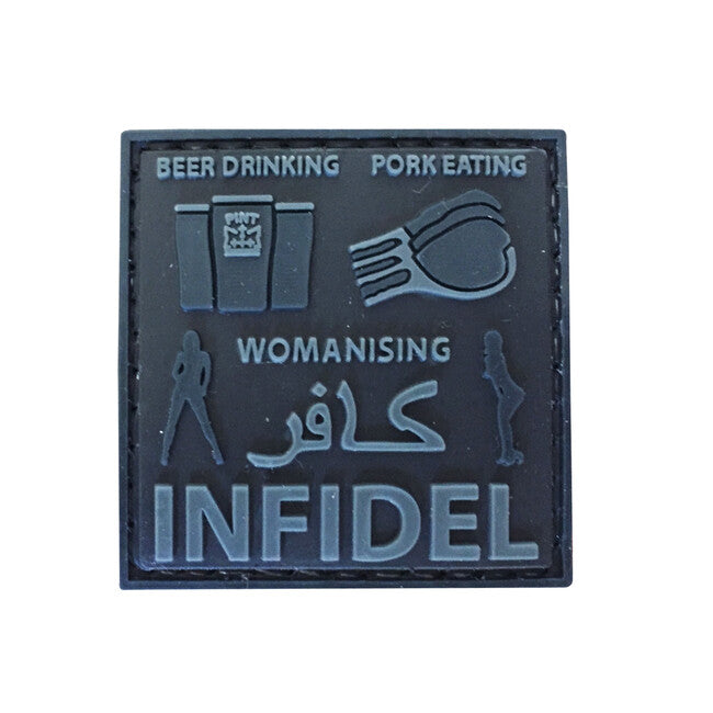 WARAGOD Infidel Beer Drinking našivak, crni
