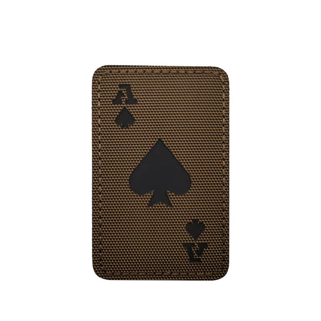WARAGOD Poker Cards Ace of Spades našivak, Coyote