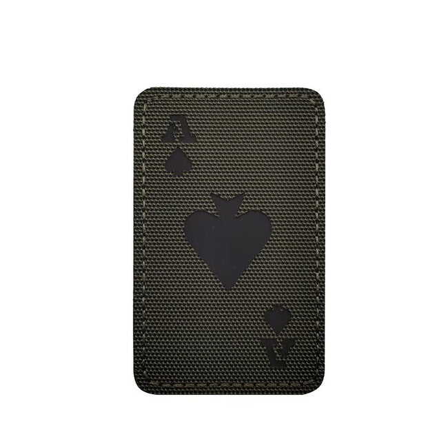 WARAGOD Poker Cards Ace of Spades našivak, olive