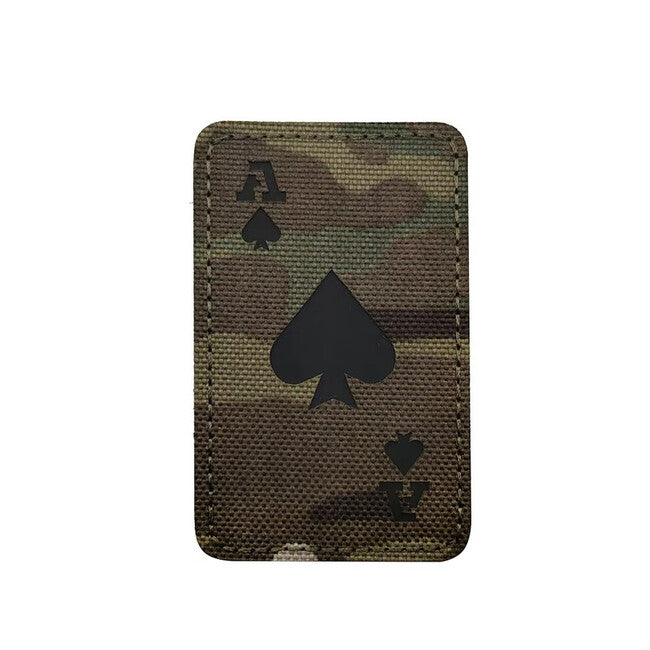 WARAGOD Poker Cards Ace of Spades našivak, woodland