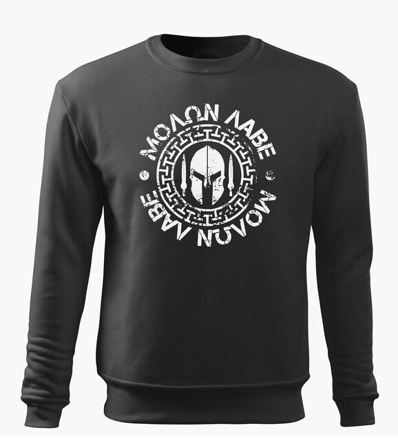 DRAGOWA Molon Labe muški pulover 300 g/m², sivi