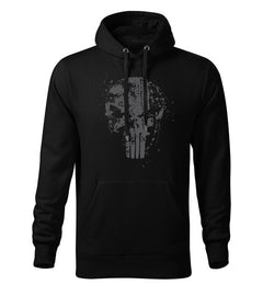 DRAGOWA Frank The Punisher muški pulover s kapuljačom 320 g/m², crni