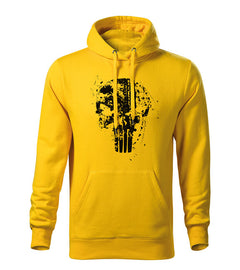DRAGOWA muška dukserica s kapuljačom Frank The Punisher 320 g/m², žuta