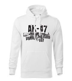 DRAGOWA Seneca muški pulover s kapuljačom AK-47 320 g/m², bijeli