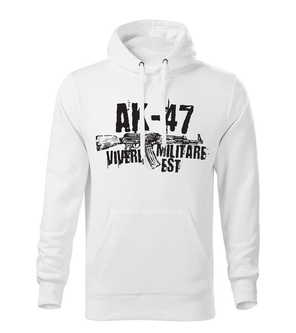 DRAGOWA Seneca muški pulover s kapuljačom AK-47 320 g/m², bijeli