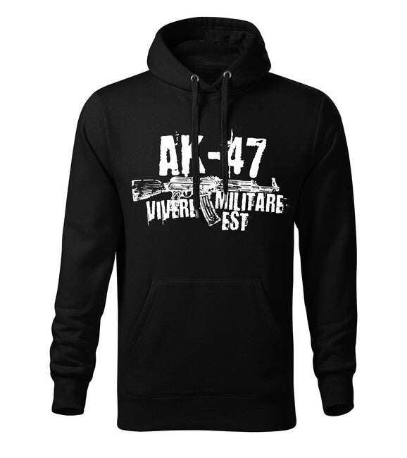 DRAGOWA Seneca muški pulover s kapuljačom AK-47 320 g/m², crni