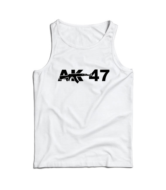 DRAGOWA AK-47 muška majica bez rukava 160 g/m², bijela