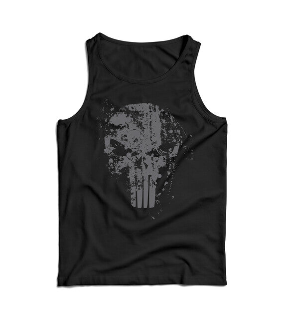 DRAGOWA Frank The Punisher muška majica bez rukava 160 g/m², crna