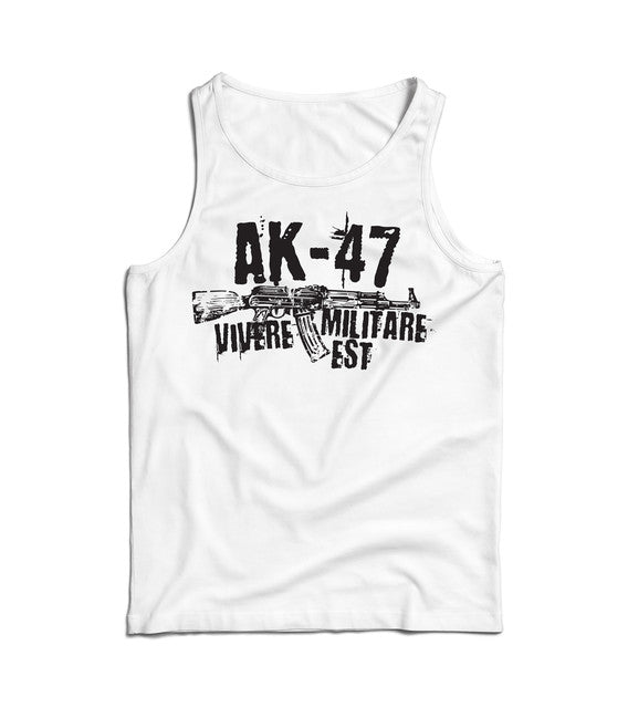 DRAGOWA Seneca muška majica bez rukava AK-47 160 g/m², bijela