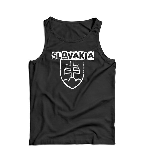 DRAGOWA muška majica bez rukava sa slovačkim znakom i natpisom 160 g/m², crna