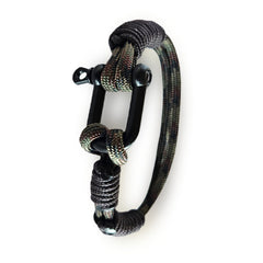 WARAGOD Faila paracord narukvica s metalnom kopčom, camo green