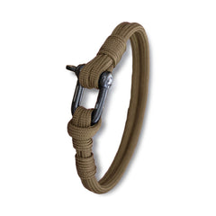 WARAGOD Paracord narukvica s metalnom sponom Faila, coyote
