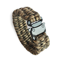 WARAGOD Paracord narukvica s metalnim klipom Avär, camo coyote