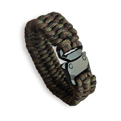 WARAGOD Paracord narukvica s metalnim klipom Avär, camo green