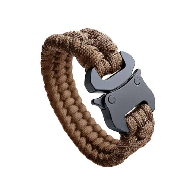 WARAGOD Avär paracord narukvica s metalnim klipom, coyote