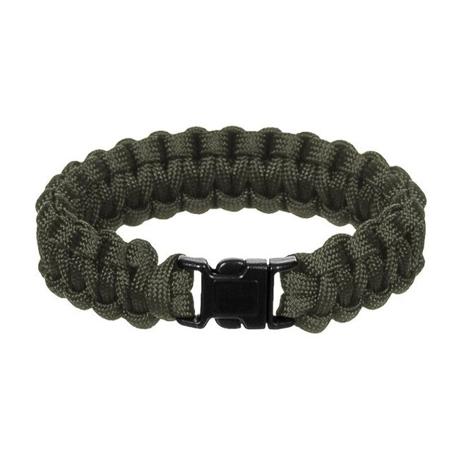 WARAGOD Corna paracord narukvica s plastičnim klipom, zelena