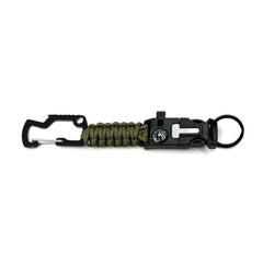 WARAGOD Laito paracord survival multifunkcionalni privjesak za ključeve 8 u 1 multifunkcionalni, zeleni
