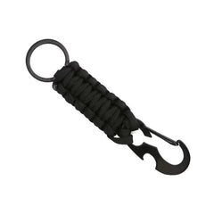 WARAGOD Sanya paracord survival multifunkcionalni privjesak za ključeve 4 u 1 multifunkcionalni, crni