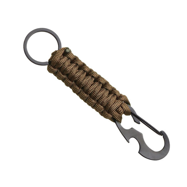 WARAGOD Sanya paracord survival multifunkcionalni privjesak za ključeve 4 u 1 multifunkcionalni, coyote
