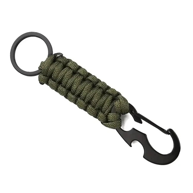WARAGOD Sanya paracord survival multifunkcionalni privjesak za ključeve 4 u 1 multifunkcionalni, zeleni
