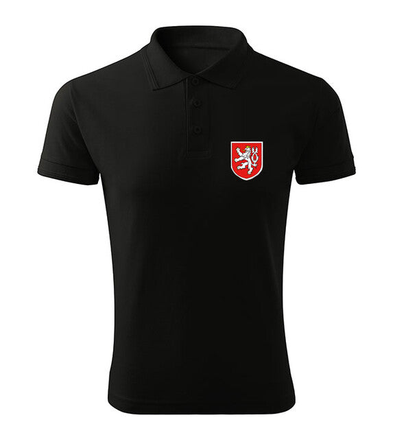 DRAGOWA polo majica mali šareni češki znak 200 g/m², crna
