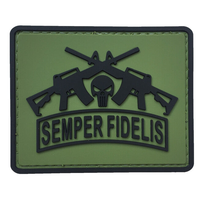 WARAGOD Semper Fidelis PVC našivak, zeleni