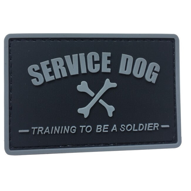 WARAGOD Service dog PVC našivak, crno-sivi
