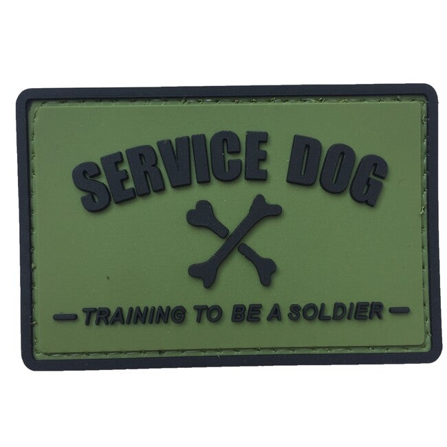 WARAGOD Service dog PVC našivak, crno-zeleni