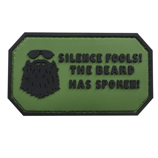 WARAGOD Silence Fools PVC našivak, zeleni