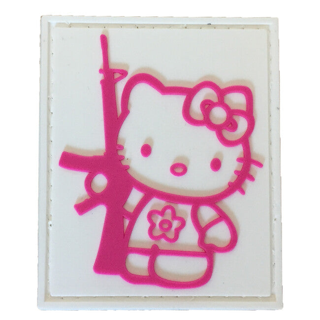 WARAGOD Tactical Kitty with gun PVC našivak