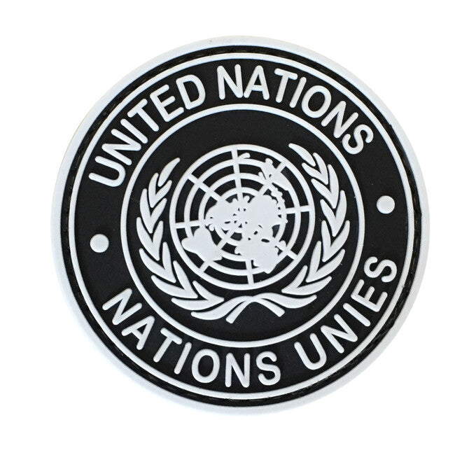 WARAGOD United Nation PVC našivak, crni