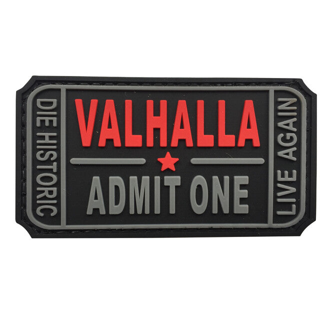 WARAGOD Valhalla Admit PVC našivak, crni