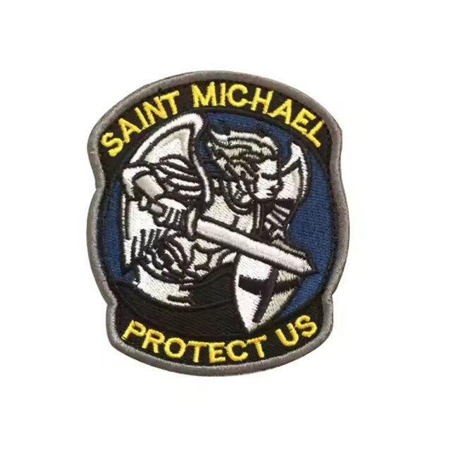 WARAGOD Saint Michael Protect Us vezeni našivak, žuti