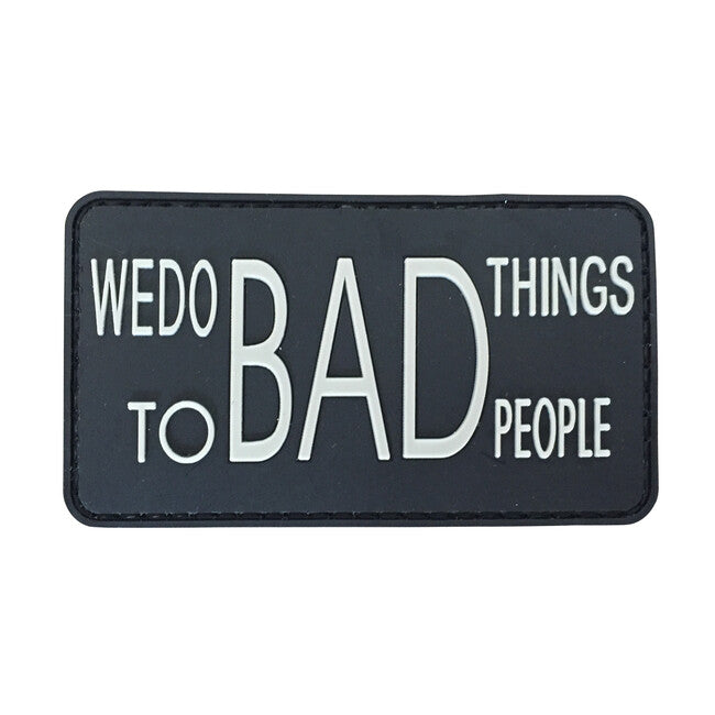 WARAGOD We do BAD Things PVC našivak, crni