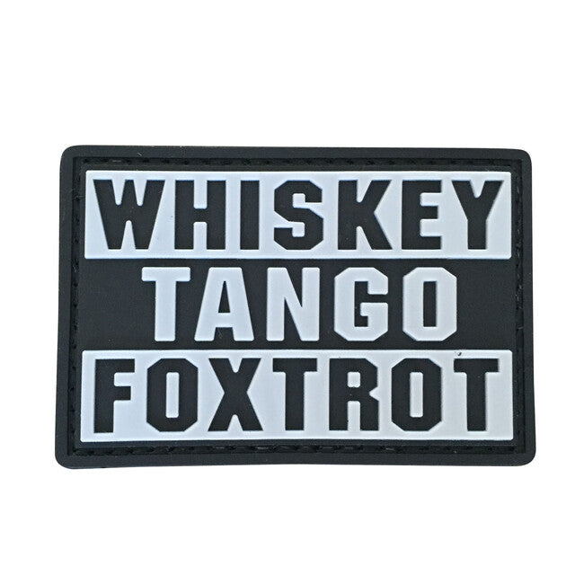WARAGOD Whiskey Tango našivak PVC, crno-sivi