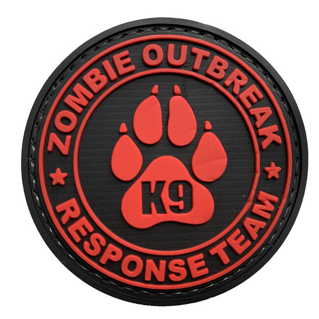 WARAGOD Zombie Outbreak našivak PVC, crveni