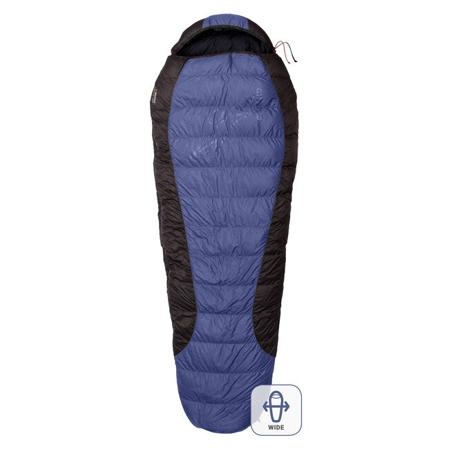 Warmpeace VIKING 600 vreća za spavanje 195 cm WIDE R, shadow blue/grey/black