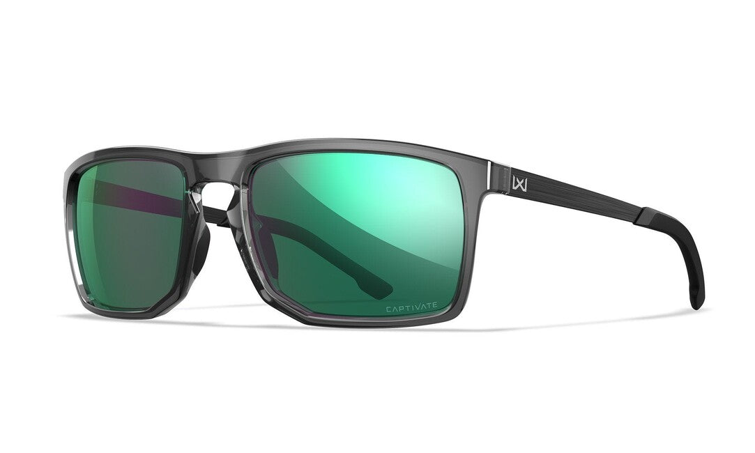 Wiley X Axe sunčane naočale Captivate Polarized Green Mirror/Gloss Crystal Grey