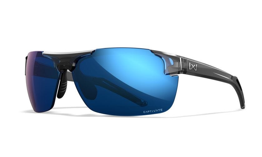 Wiley X Prime sunčane naočale Captivate Polarized blue mirror, gloss crystal grey
