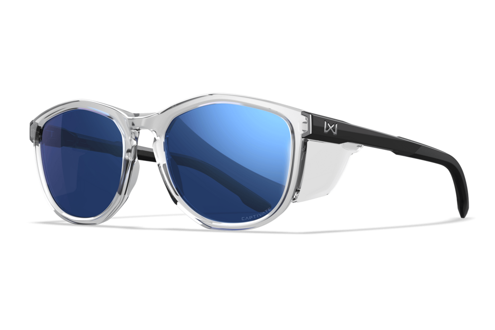 Wiley X Bravo slnečné okuliare, Clear / CAPTIVATE™ Polarized Blue Mirror