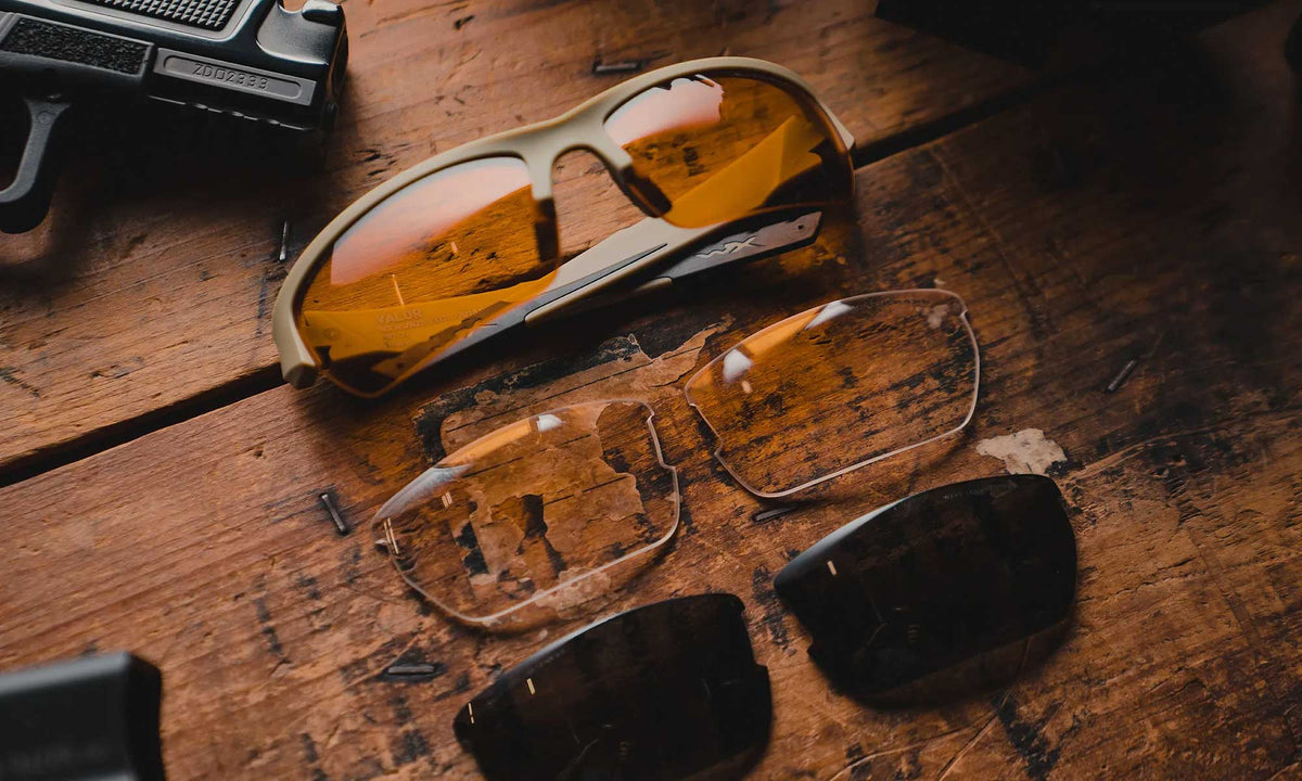 WileyX VALOR 2.5 okuliare, coyote, Grey/Clear/Light Rust